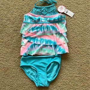 Brand New "Justice" Tie & Dye 2 Piece Swim Wear- 6